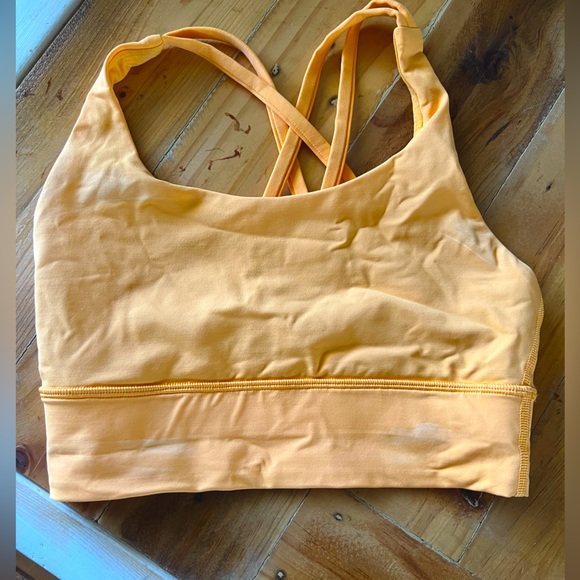 LULULEMON ORANGE CRUSH AOORTS BRA SZ4 - Picture 1 of 7